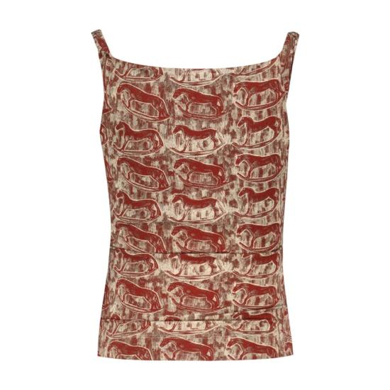 26SS 비비안웨스트우드 민소매 티셔츠 1504000BJ00ANC308 RED - VIVIENNE WESTWOOD