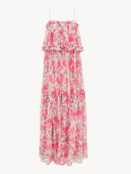 26SS 끌로에 롱 원피스 CH26UR124278 91Y PINK PURPLE - CHLOE