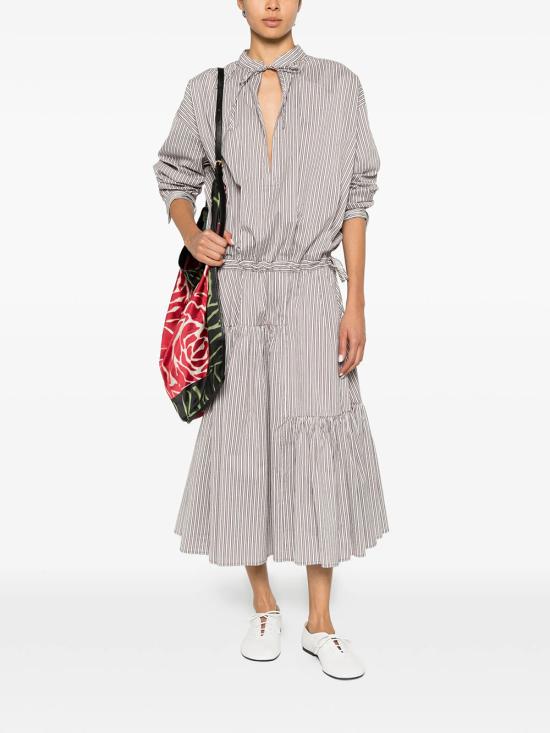 26SS 드리스 반 노튼 미디 원피스 0110503132 703 BROWN - DRIES VAN NOTEN