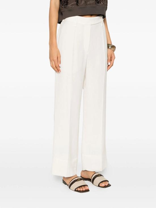 26SS 브루넬로 쿠치넬리 스트레이트 팬츠 MH126P9184 C579 WHITE - BRUNELLO CUCINELLI