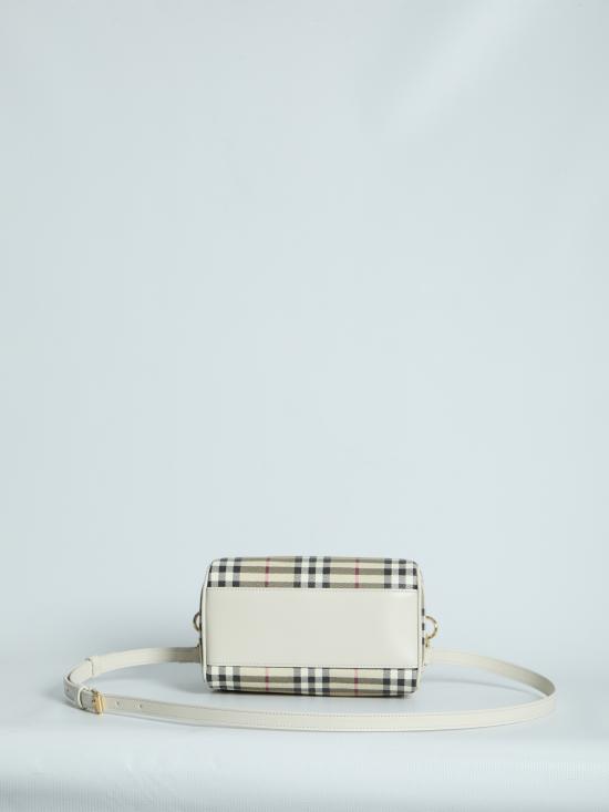 26SS 버버리 미니 체크 볼링 백 8125107 B7348 NUDE NEUTRALS - BURBERRY