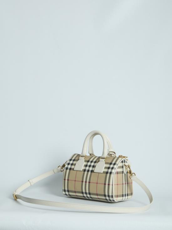 26SS 버버리 미니 체크 볼링 백 8125107 B7348 NUDE NEUTRALS - BURBERRY