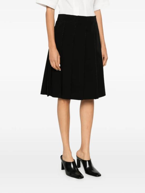 26SS 토템 미디 스커트 262WRB0402FB0490 001 BLACK - TOTEME