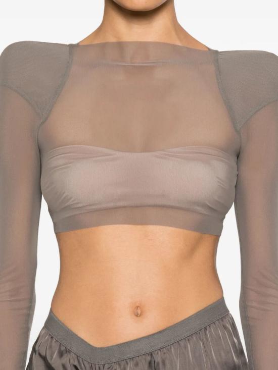 26SS 릭 오웬스 긴팔 티셔츠 RO01F6270TUS 34 GREY - RICK OWENS