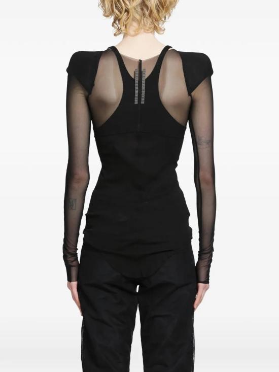 26SS 릭 오웬스 긴팔 티셔츠 RO01F6270TUS 09 BLACK - RICK OWENS