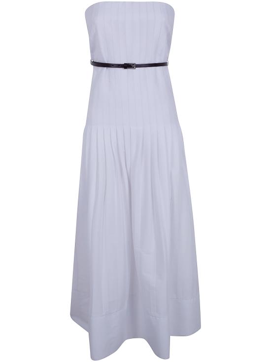 26SS 세미쿠튀르 롱 원피스 S6SK27 A03 WHITE