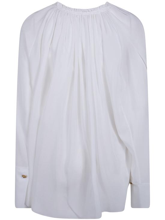 26SS 발망 블라우스 GF0IJ140SF47 0FA WHITE - BALMAIN