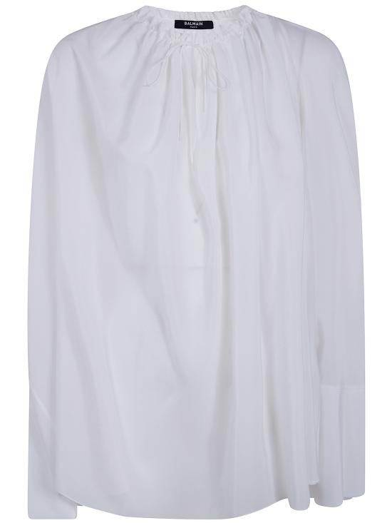 26SS 발망 블라우스 GF0IJ140SF47 0FA WHITE