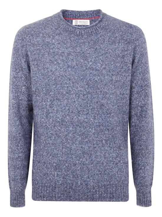 25FW 브루넬로 쿠치넬리 스페클 이펙트 스웨터 MOH709210 CLW60 BLUE - BRUNELLO CUCINELLI