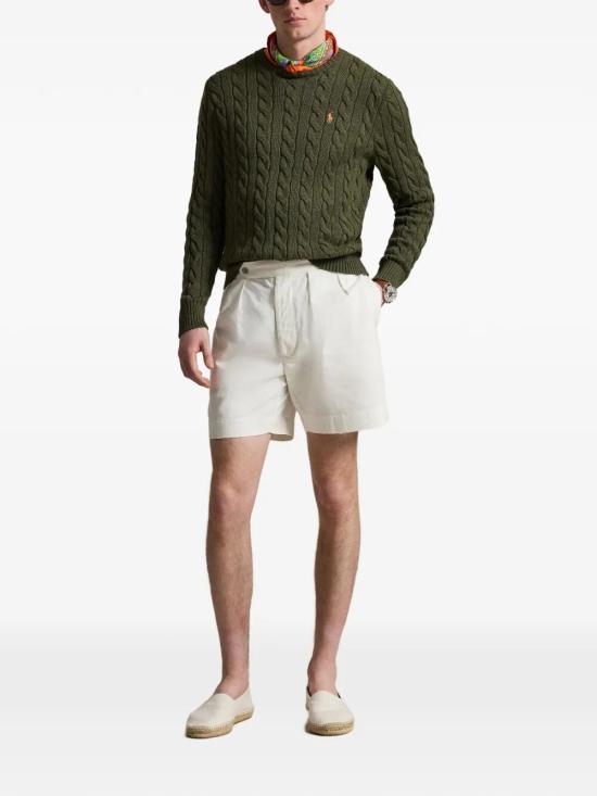 26SS 폴로 랄프로렌 로고 자수 케이블 니트 스웨터 710775885542 GARDEN GREEN - POLO RALPH LAUREN