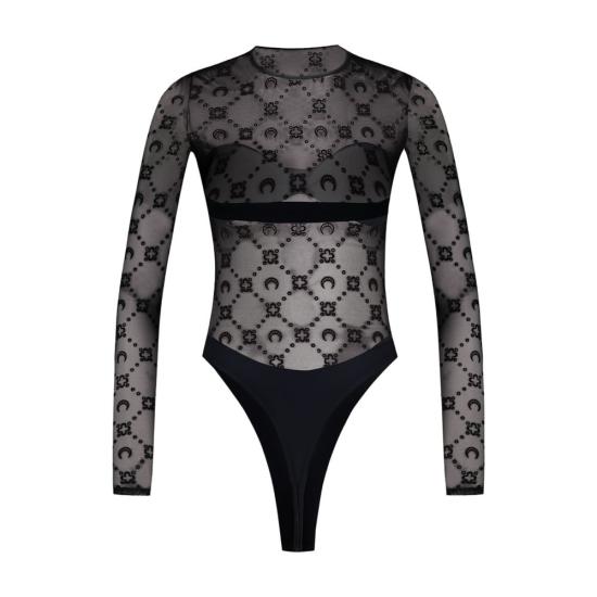 26SS 마린세르 바디수트 티셔츠 WTO474ACJER0005 BK99 BLACK - MARINE SERRE