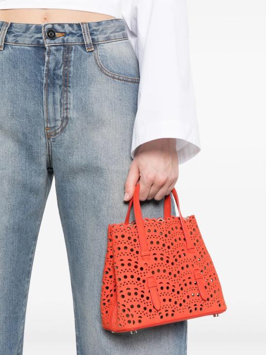 26SS 알라이아 토트백 AA1S06720CA322 A50 ORANGE BRULE - ALAIA