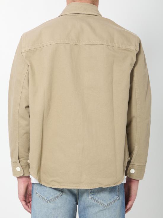 26SS 아미 톤온톤 로고 코튼 니트 오버셔츠 UJK897DE0126 A036 BEIGE - AMI