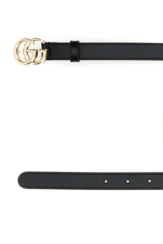  구찌 GG 마몽 씬 벨트 4094170AAA51000 black - GUCCI