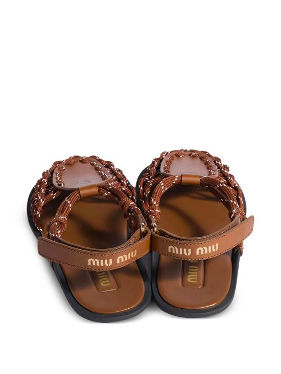 26SS 미우미우 샌들 5X615EF0053ZML F0L18 BROWN - MIU MIU