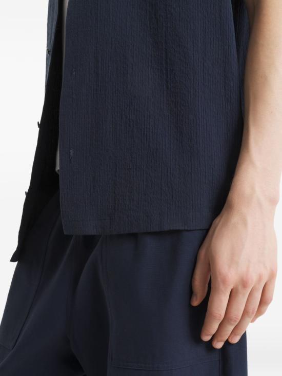 26SS 메종키츠네 긴팔 셔츠 QM00407WC5082 0413 BLUE - MAISON KITSUNE