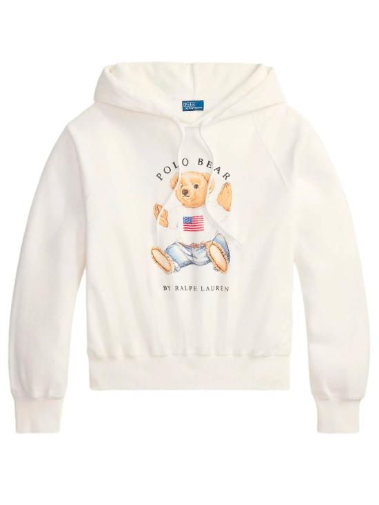 26SS 폴로 랄프로렌 후드 티셔츠 211A12745 001 WHITE