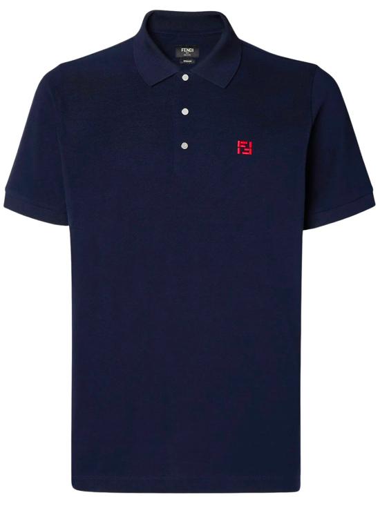 26SS 펜디 폴로 티셔츠 FY1309AY0I F0QB0 BLUE