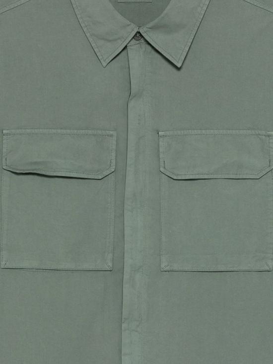 26SS 씨피 컴퍼니 오가닉 개버딘 지퍼 렌즈 오버셔츠 20CMOS156A110143G 668 LAUREL WREAT - C.P. COMPANY