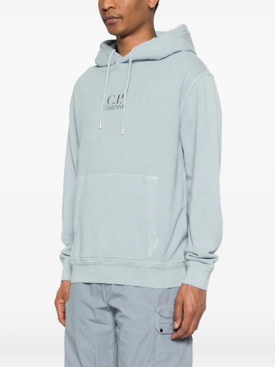 26SS 씨피 컴퍼니 후드 티셔츠 20CMSS037B110044R 809 SILVER BLUE - C.P. COMPANY