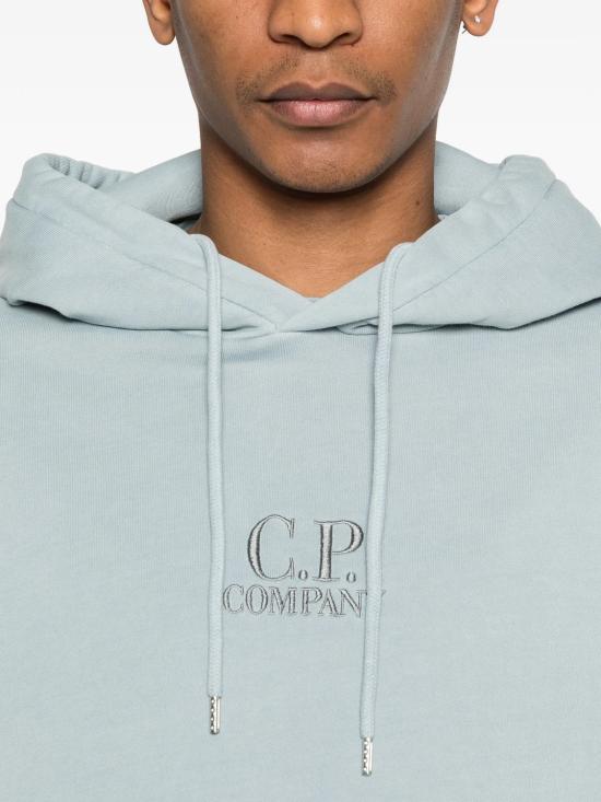 26SS 씨피 컴퍼니 후드 티셔츠 20CMSS037B110044R 809 SILVER BLUE - C.P. COMPANY