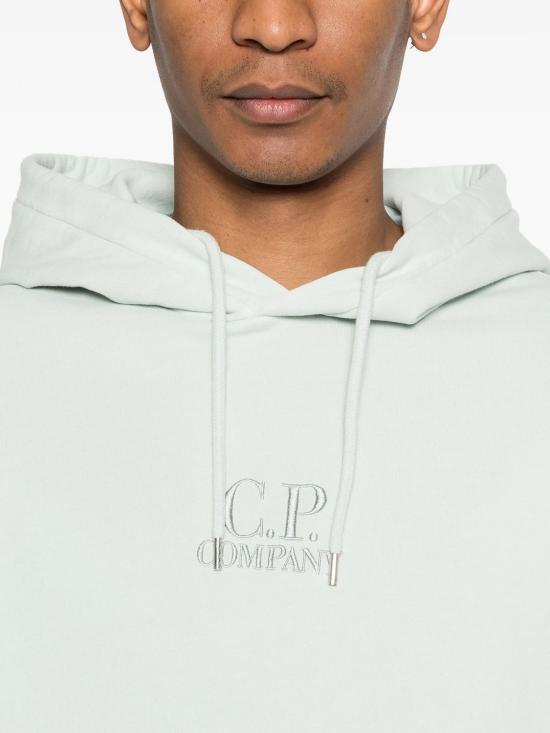 26SS 씨피 컴퍼니 후드 티셔츠 20CMSS037B110044R 804 MISTY BLUE - C.P. COMPANY