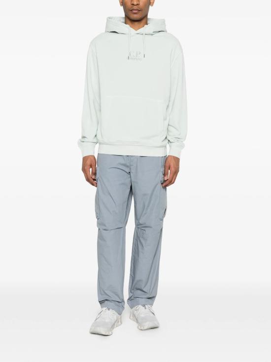 26SS 씨피 컴퍼니 후드 티셔츠 20CMSS037B110044R 804 MISTY BLUE - C.P. COMPANY