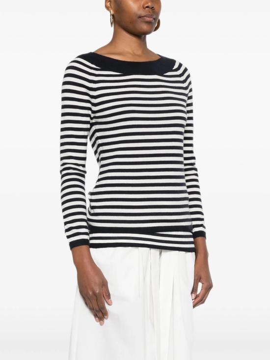 26SS 막스마라 스웨터 2611381011650 013 MARFIL RALLADO AZUL - MAX MARA