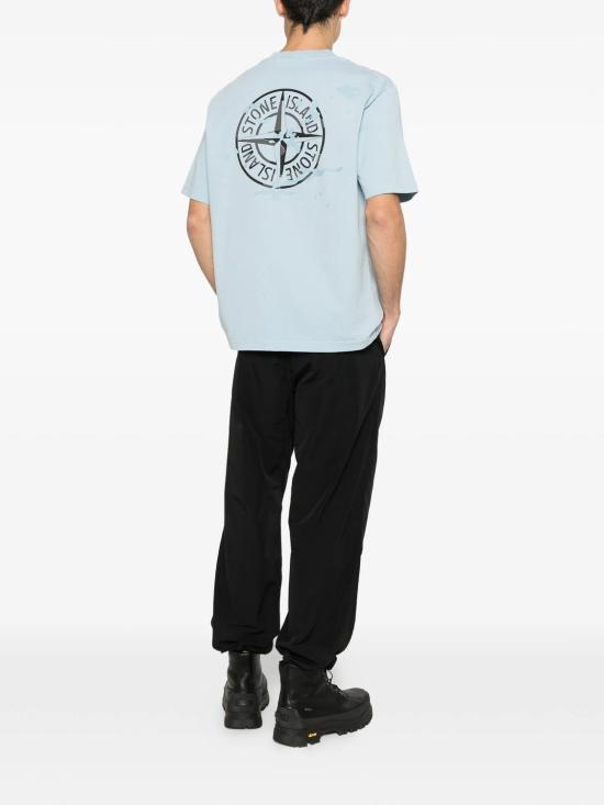 26SS 스톤 아일랜드 오가닉 코튼 저지 레귤러핏 티셔츠 L1S152100001S0E14 V004A POWDER BLUE - STONE ISLAND