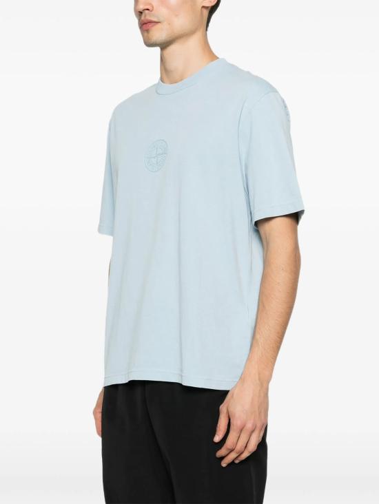 26SS 스톤 아일랜드 오가닉 코튼 저지 레귤러핏 티셔츠 L1S152100001S0E14 V004A POWDER BLUE - STONE ISLAND