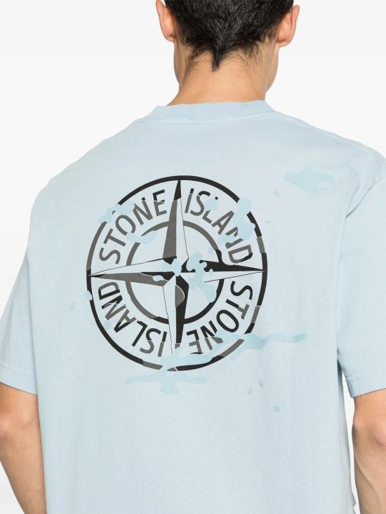 26SS 스톤 아일랜드 오가닉 코튼 저지 레귤러핏 티셔츠 L1S152100001S0E14 V004A POWDER BLUE - STONE ISLAND