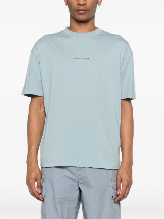 26SS 씨피 컴퍼니 반팔 티셔츠 20CMTS087A005100W 809 SILVER BLUE - C.P. COMPANY