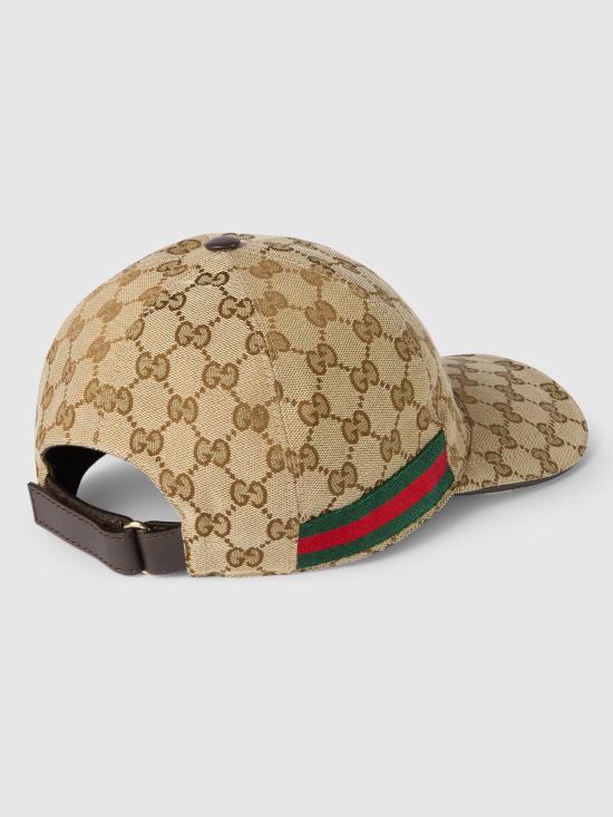  구찌 웹 디테일 GG 캔버스 베이스볼 캡 200035KQWBG9864 Beige - GUCCI