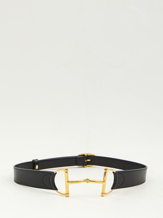 25FW 구찌 오버사이즈 홀스빗 벨트 8471190YA0G1000 black