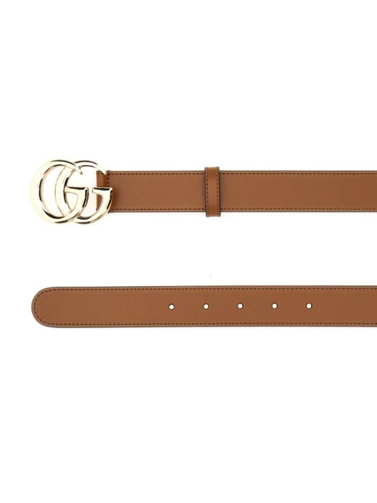 26SS 구찌 GG 마몽 씬 벨트 6258390AAA52718 brown - GUCCI