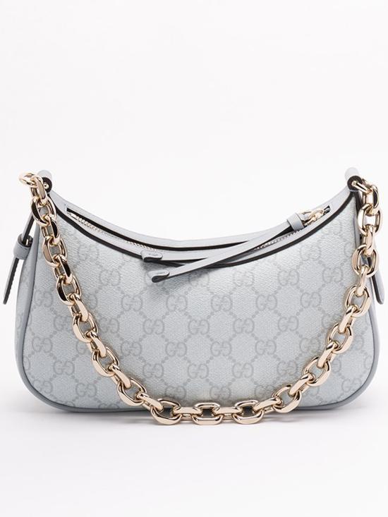 26SS 구찌 GG 엠블럼 스몰 숄더백 847447FAD6L4943 Light Blue - GUCCI