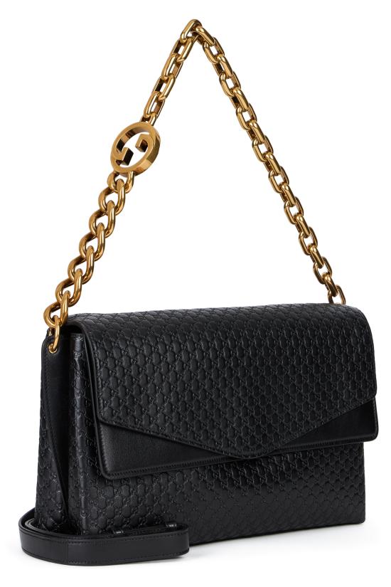 26SS 구찌 체인 라지 숄더백 857362AAF1I1000 black - GUCCI