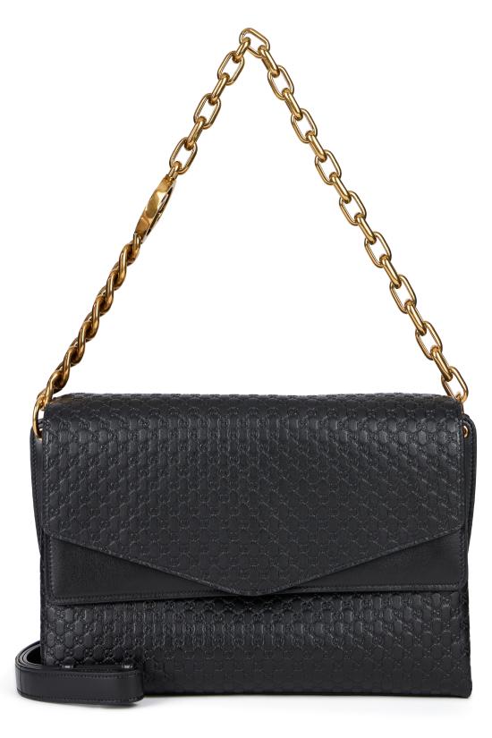 26SS 구찌 체인 라지 숄더백 857362AAF1I1000 black - GUCCI