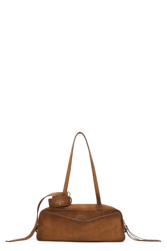26SS 발렌시아가 캐리 볼링백 스몰 8329202AB9G2533 brown