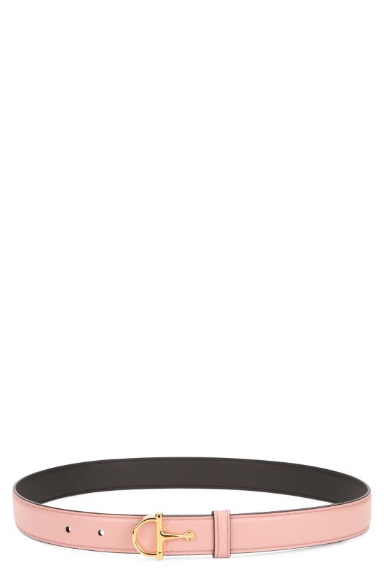 26SS 구찌 홀스빗 레더 벨트 836993AAEC25712 Pink