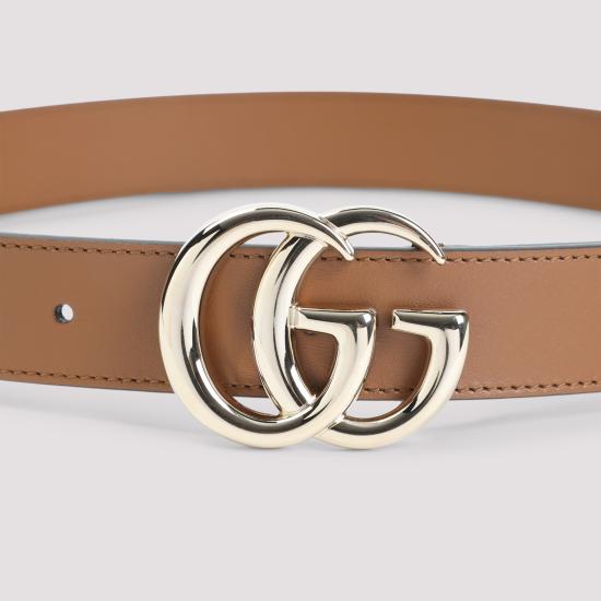 26SS 구찌 GG 마몽 씬 벨트 6258390AAA52718 brown - GUCCI