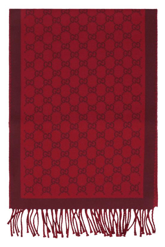 25FW 구찌 울 자카드 스카프 8355343G2006573 red