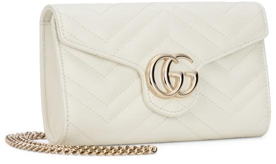  구찌 GG 마몽 체인 월렛 837745AAET89050 White - GUCCI