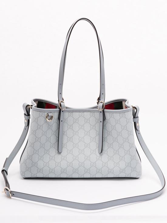 26SS 구찌 GG 엠블럼 미디엄 토트백 815214FAD6L4943 Light Blue - GUCCI