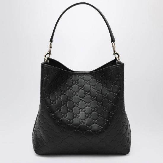 25FW 구찌 GG 엠블럼 미디움 버킷백 815103AAFDV1000 black - GUCCI