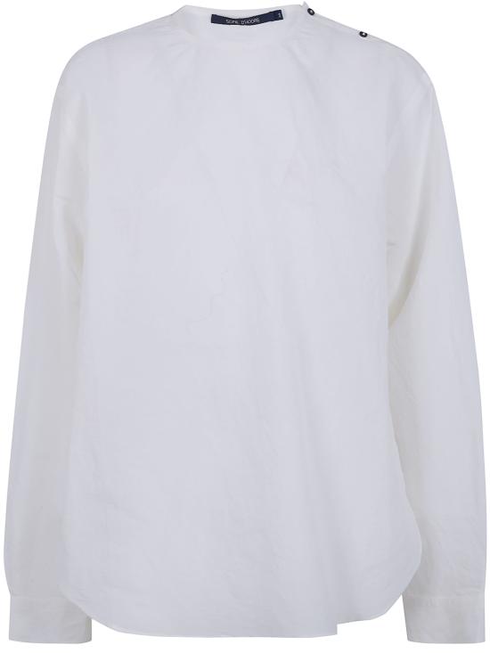 26SS 소피 드후레 블라우스 S26BARELLION 01 WHITE