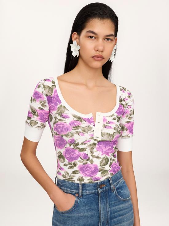 26SS 끌로에 반팔 티셔츠 CH26UJH56909 91O WHITE - CHLOE