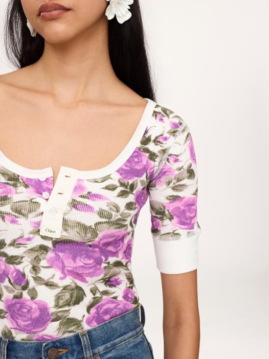 26SS 끌로에 반팔 티셔츠 CH26UJH56909 91O WHITE - CHLOE