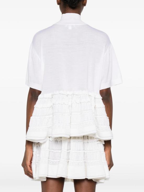 26SS 알라이아 반팔 티셔츠 9H1393K164C000 BLANC - ALAIA