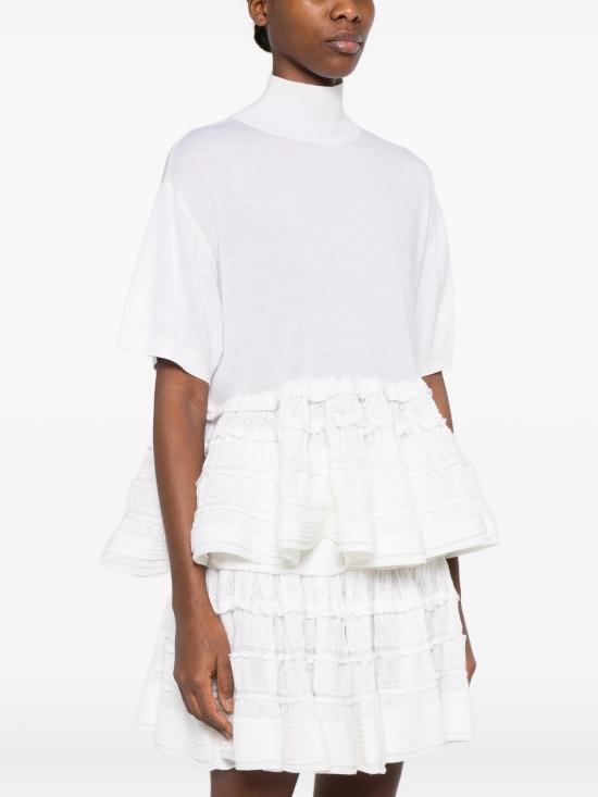 26SS 알라이아 반팔 티셔츠 9H1393K164C000 BLANC - ALAIA